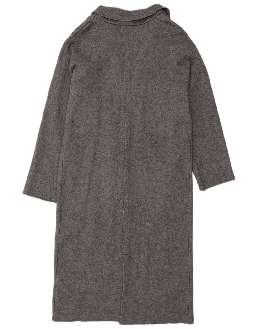 Zara Womens Longline Cardigan Sweater UK 14 Medium Grey Viscose