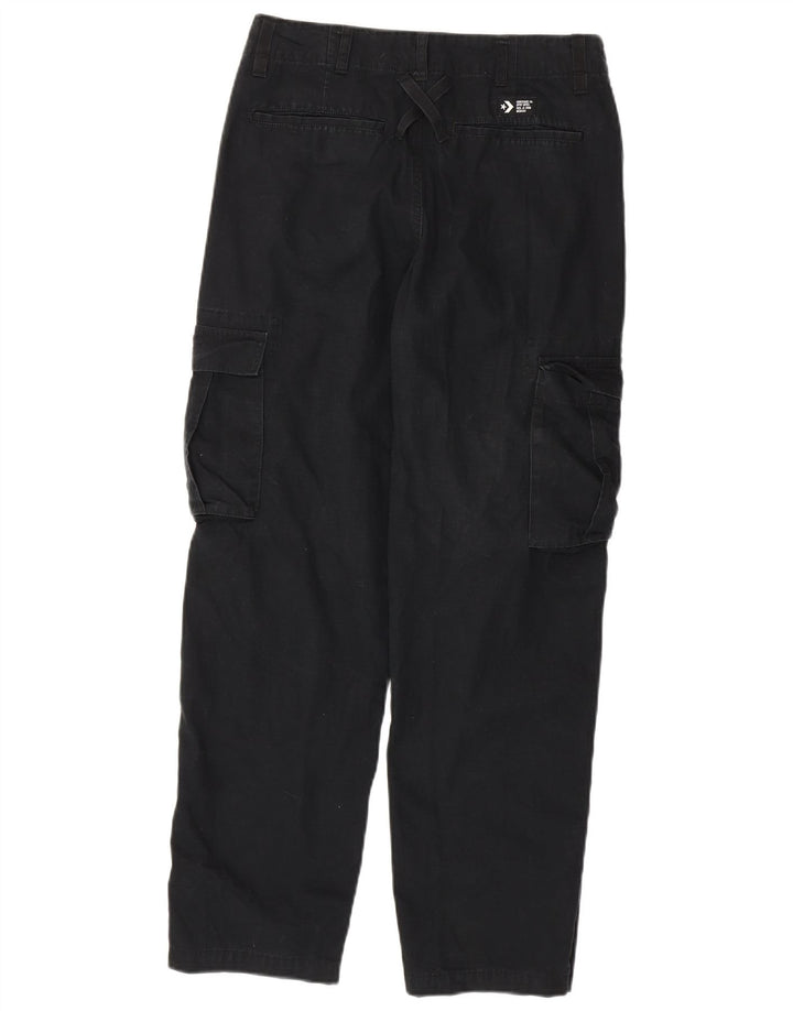 CONVERSE Straight Cargo-bukser til kvinder W27 L28 Sort bomuld