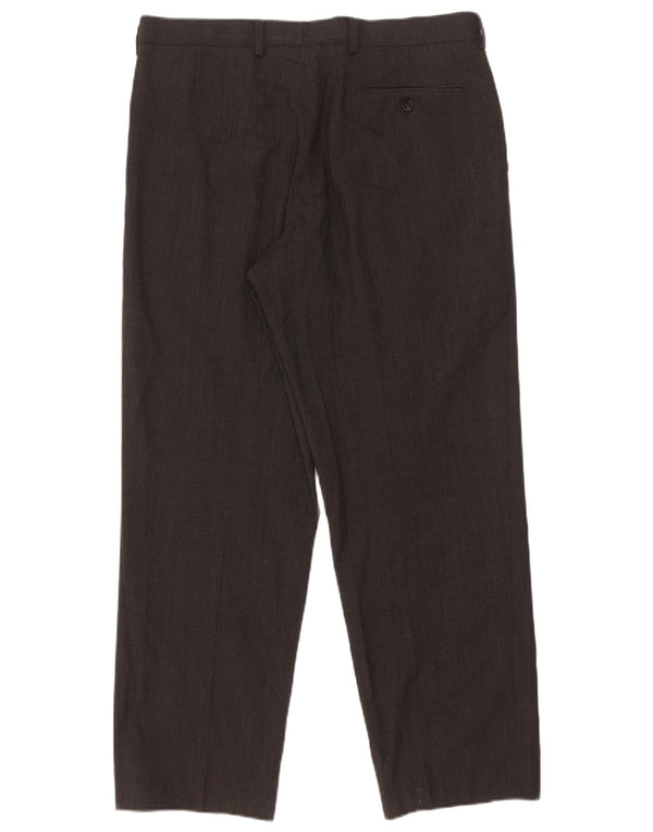 Marks & Spencer Straight Suit Bukser til mænd W34 L29 Grå polyester