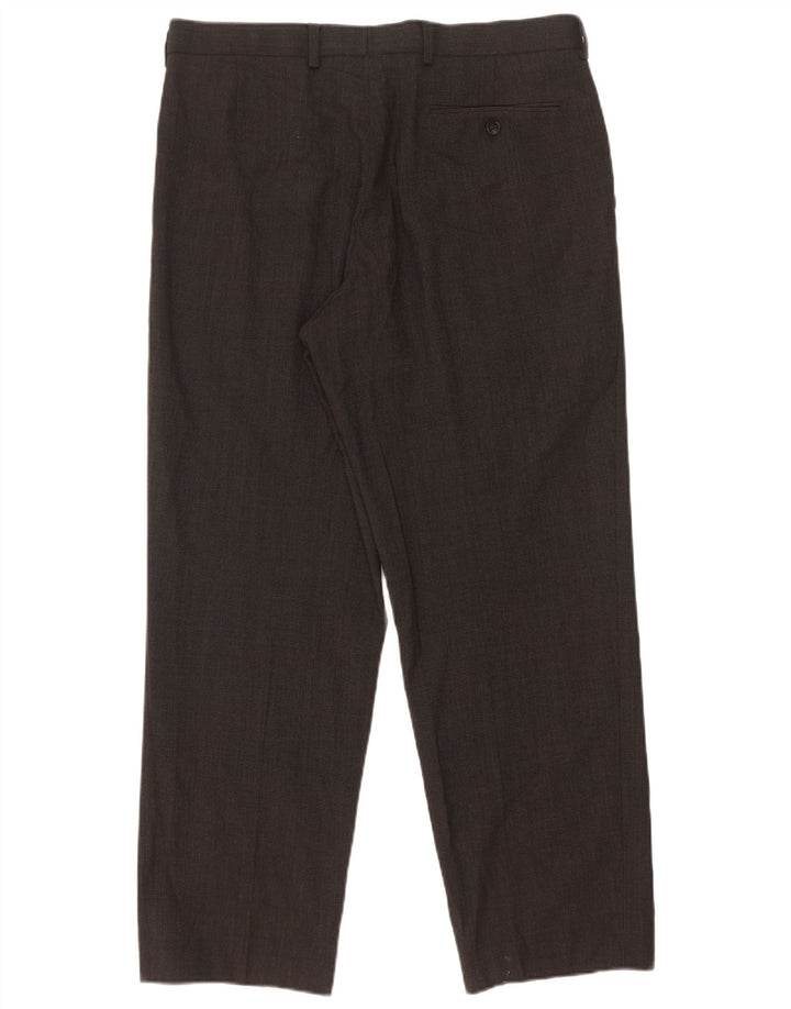 Marks & Spencer Straight Suit Bukser til mænd W34 L29 Grå polyester