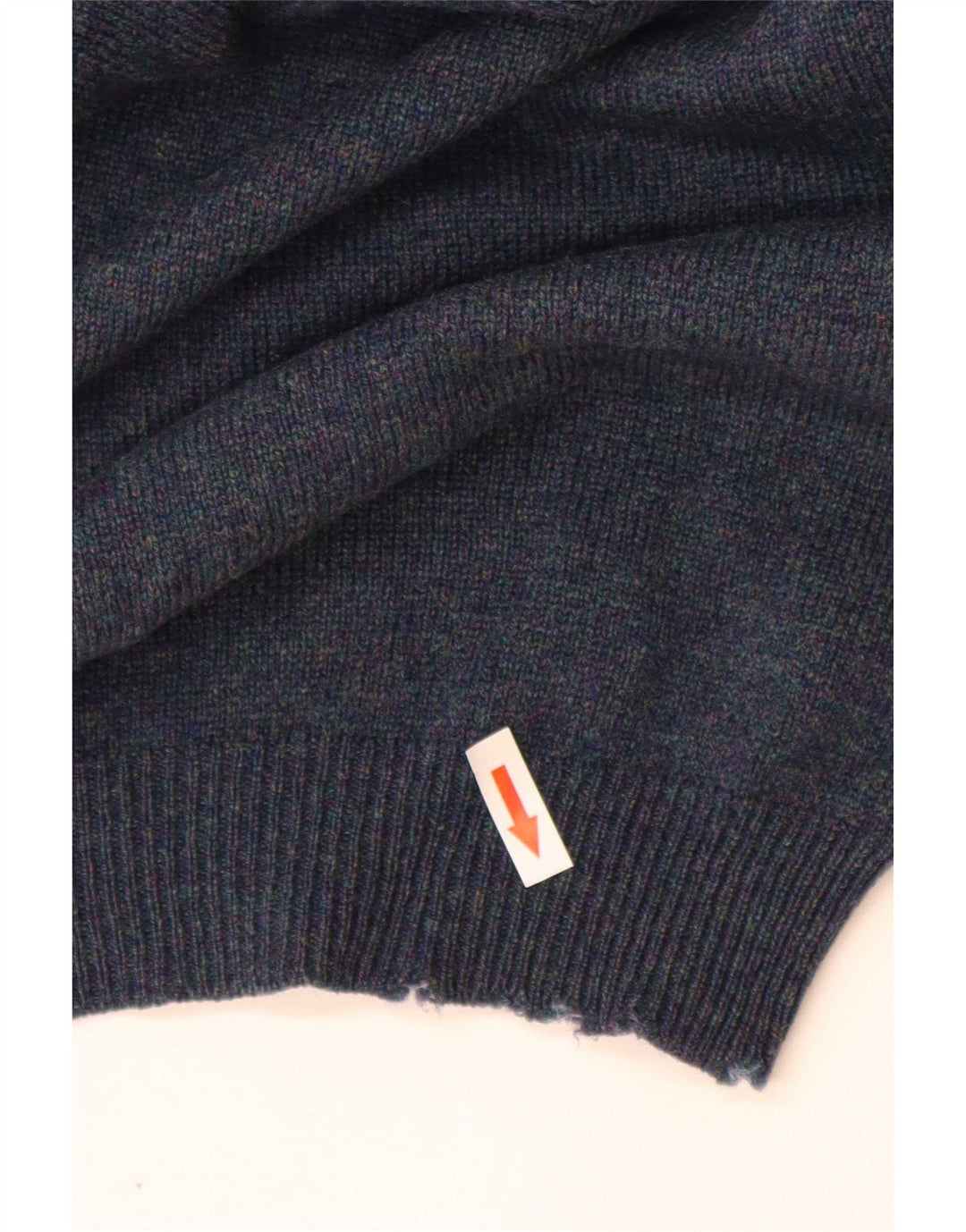 Marks & Spencer Herre sweater med rund hals, mellemblå lammeuld