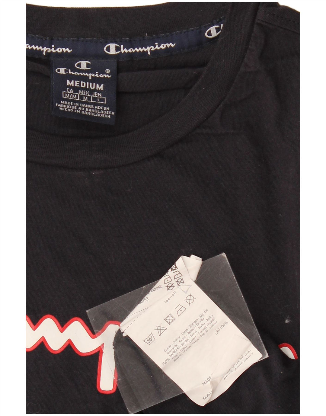 CHAMPION Herre grafisk T-shirt Top Medium Navyblå Bomuld