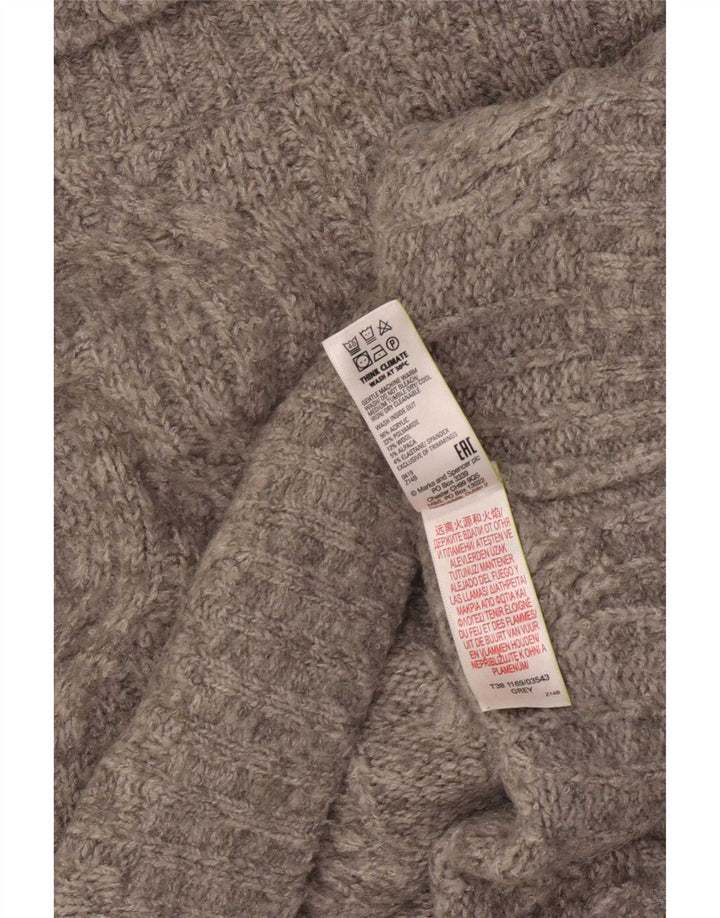 Marks & Spencer Dame Oversized rullehals sweater UK 16 stor grå