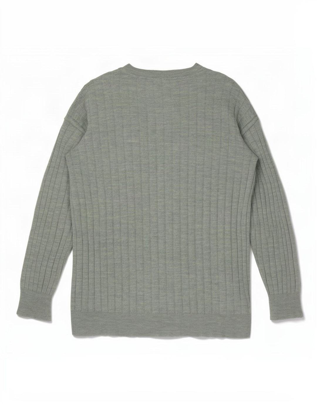 Zara Dame Oversized Crew Neck Jumper Sweater UK 10 Small Green Flecked