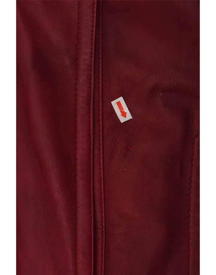 Vintage damejakke med hætte i overstørrelse EU 48 2XL rødbrun