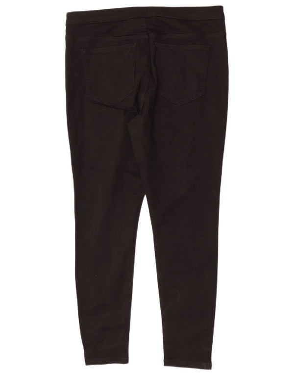 Marks & Spencer Kvinder Højtaljede Casual Bukser UK 18 XL W34 L28 Sort