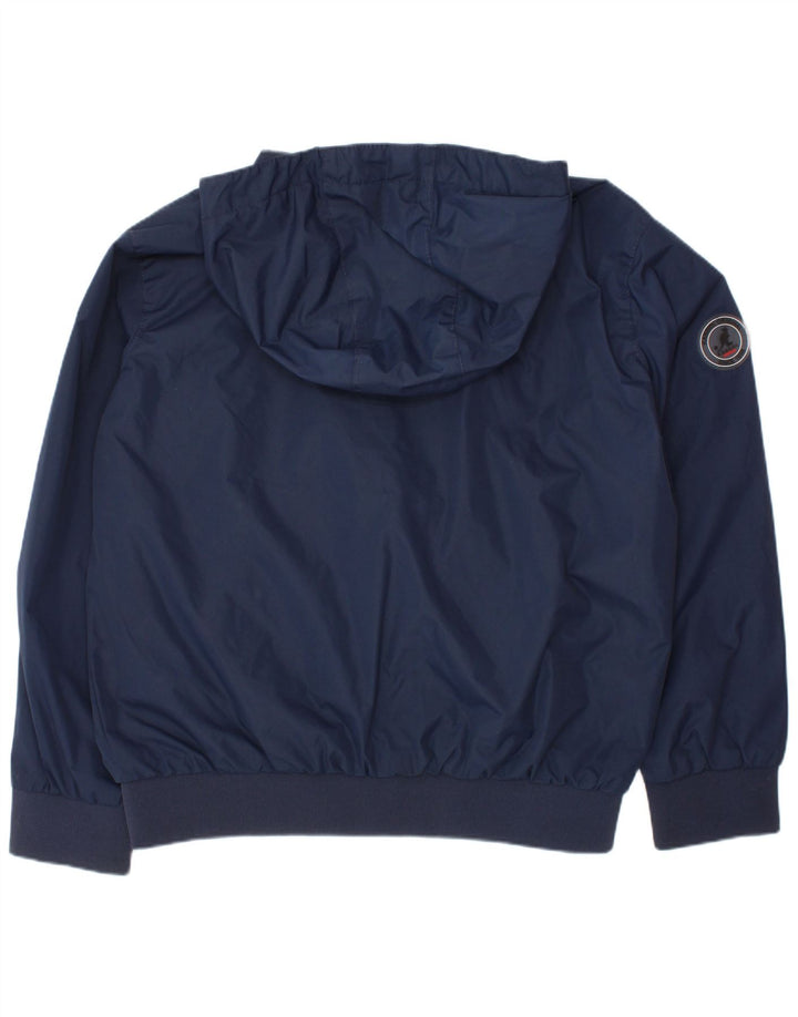 KANGOL Bomberjakke med hætte til drenge 7-8 år marineblå polyester