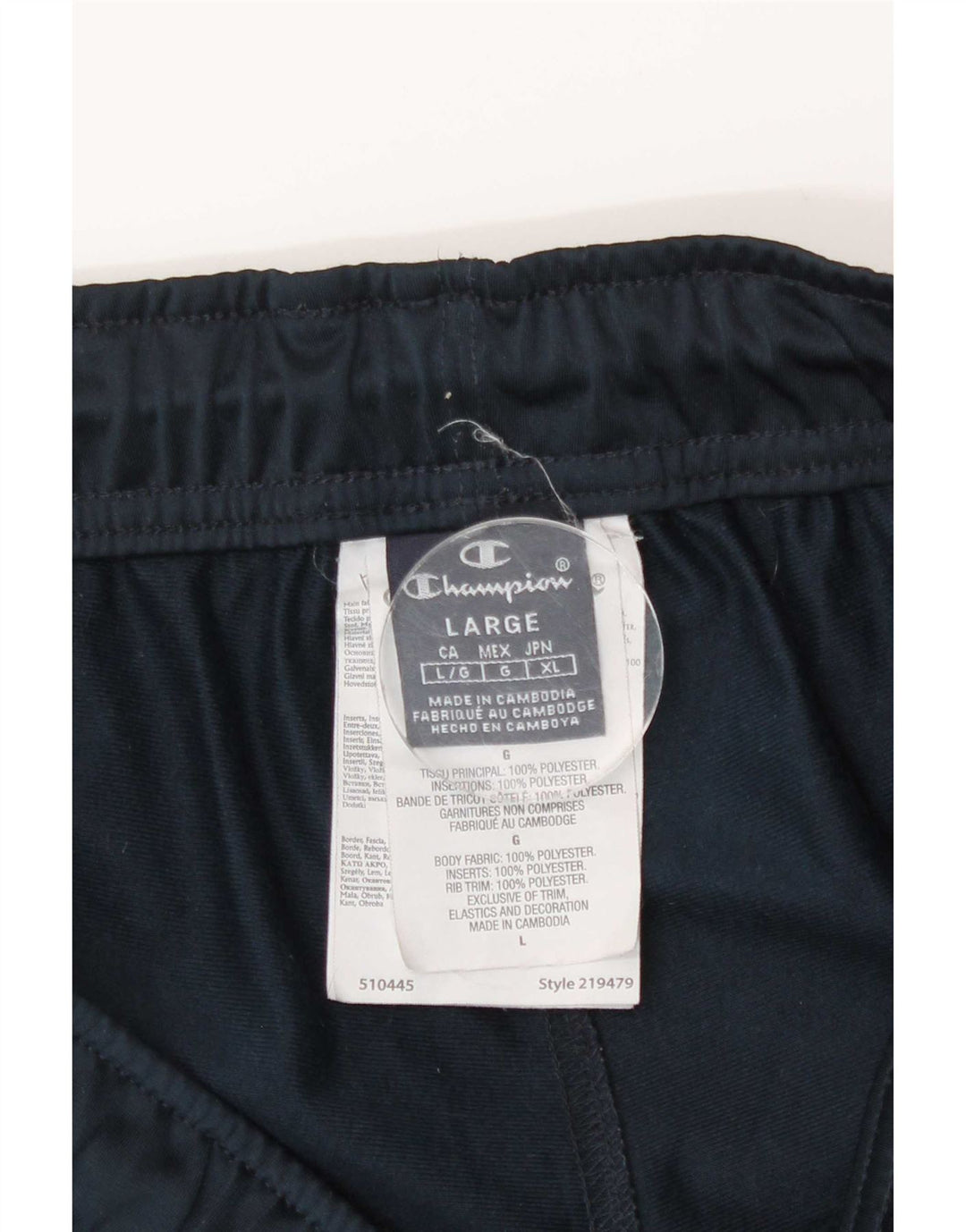 Champion Herre træningsdragt Bukser Joggers Large Navy Blue Polyester