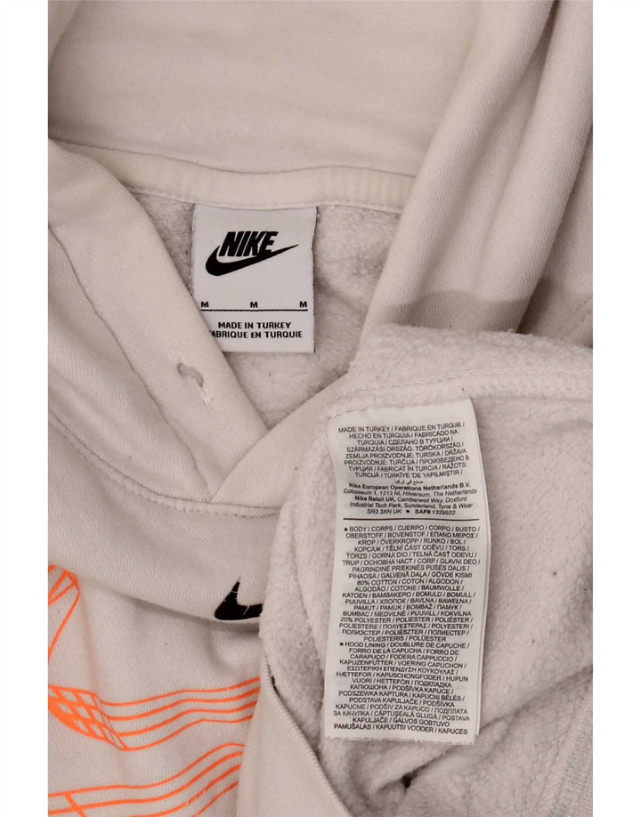 Nike grafisk hættetrøje til mænd mellem hvid bomuld