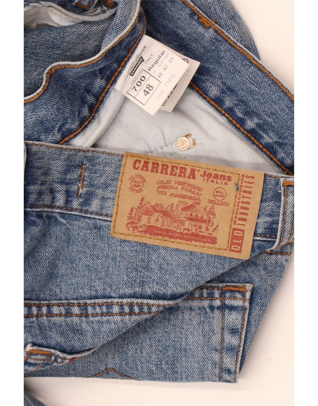 Carrera Herre 700 Slim Jeans IT 48 Medium W32 L34 Blå Bomuld