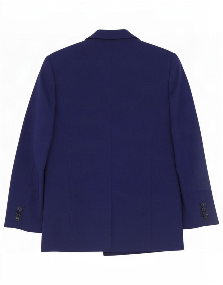 Jacques Vert Dame 5-knaps blazerjakke UK 12 Medium Blue Wool