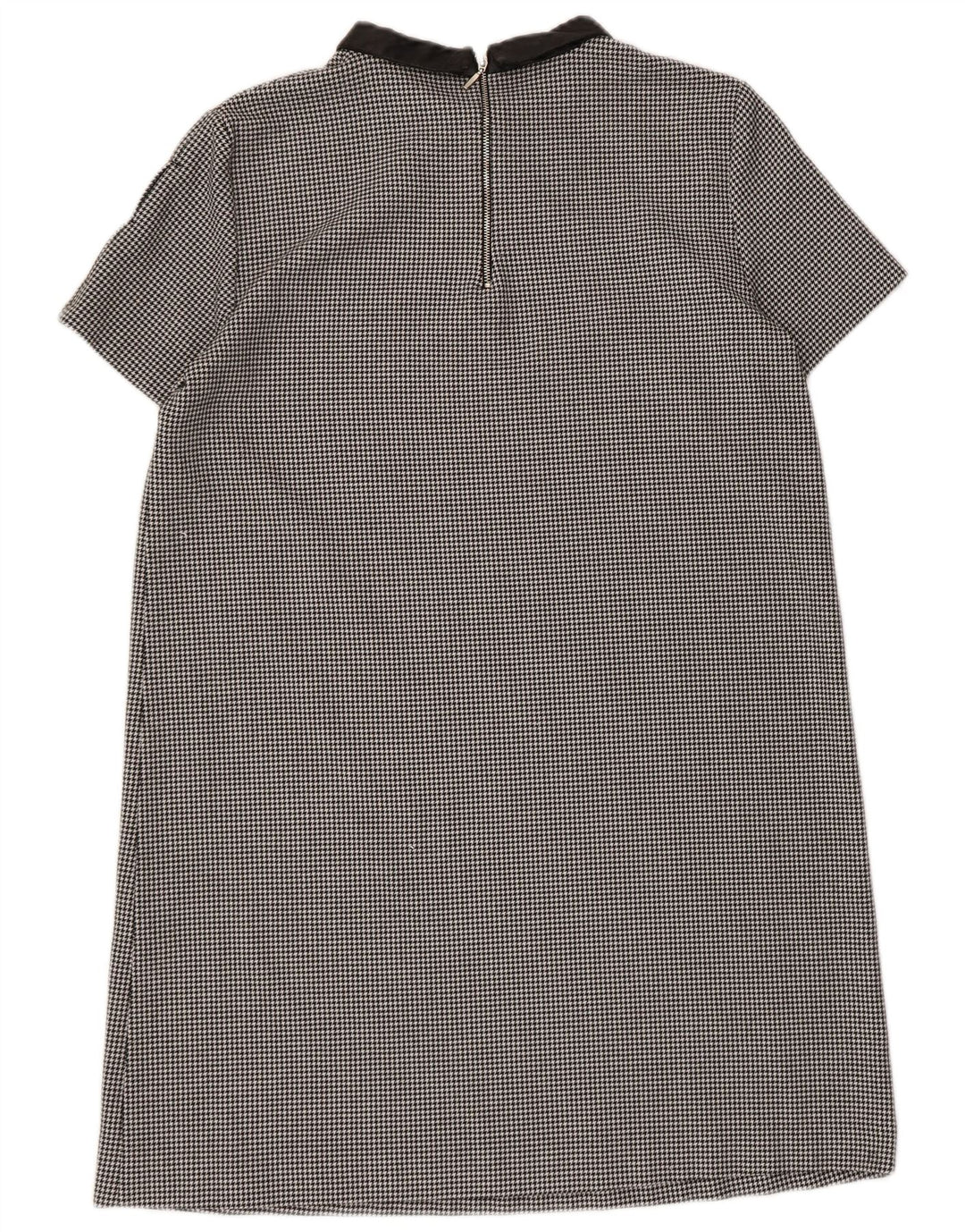 Zara Womens Shift Dress UK 14 Large Black Houndstooth Polyester