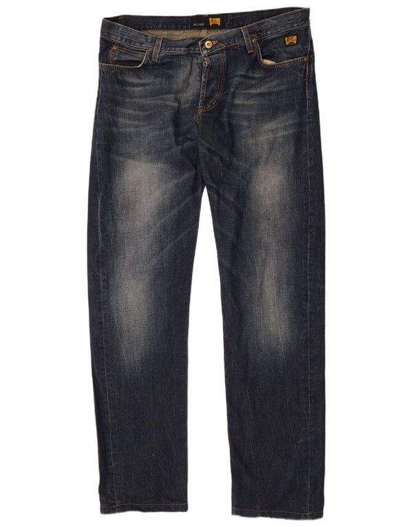 Roy Rogers Herre De Luxe Straight Jeans W38 L34 Marineblå Bomuld