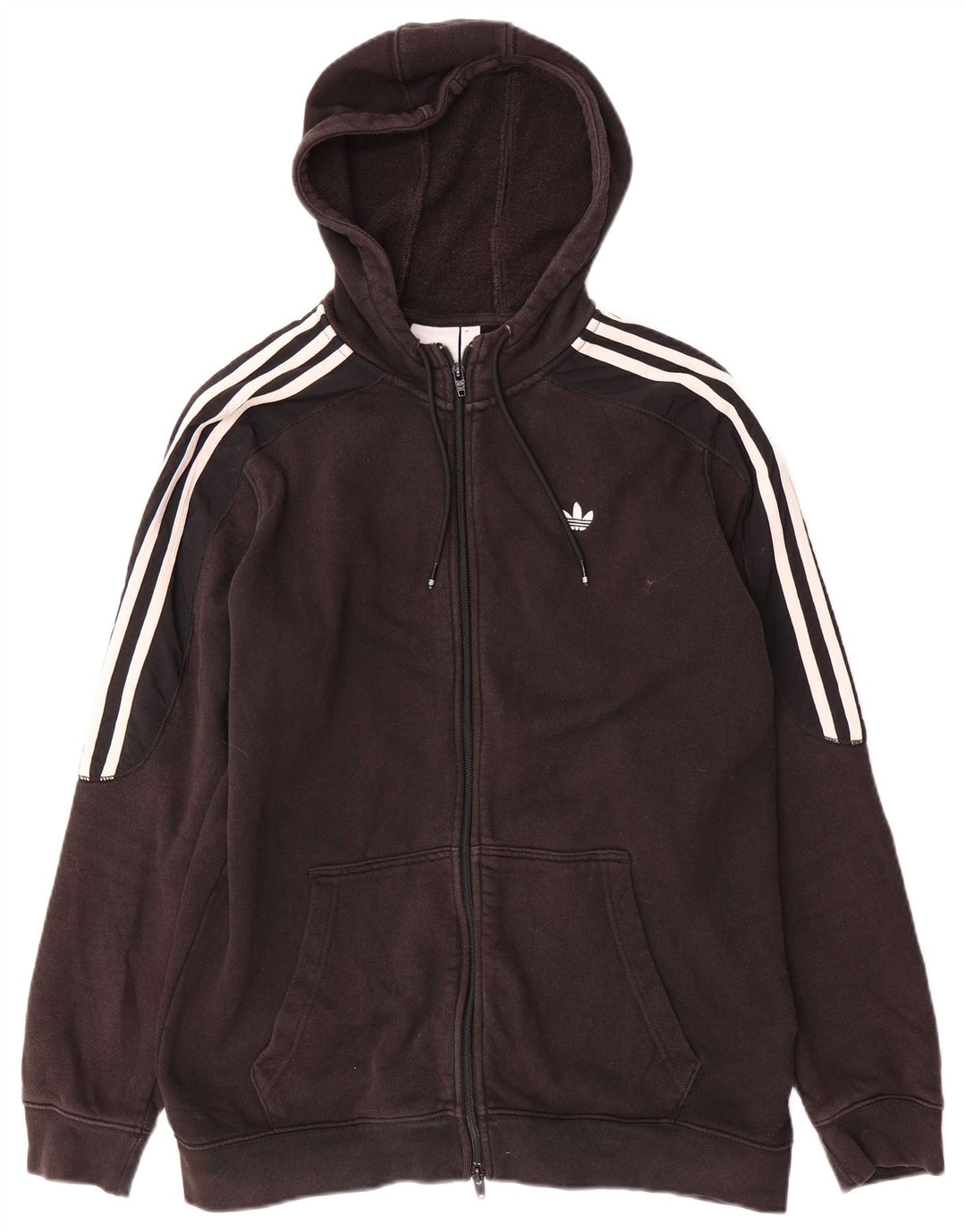 Adidas Hættetrøje med lynlås til mænd mellem sort bomuld