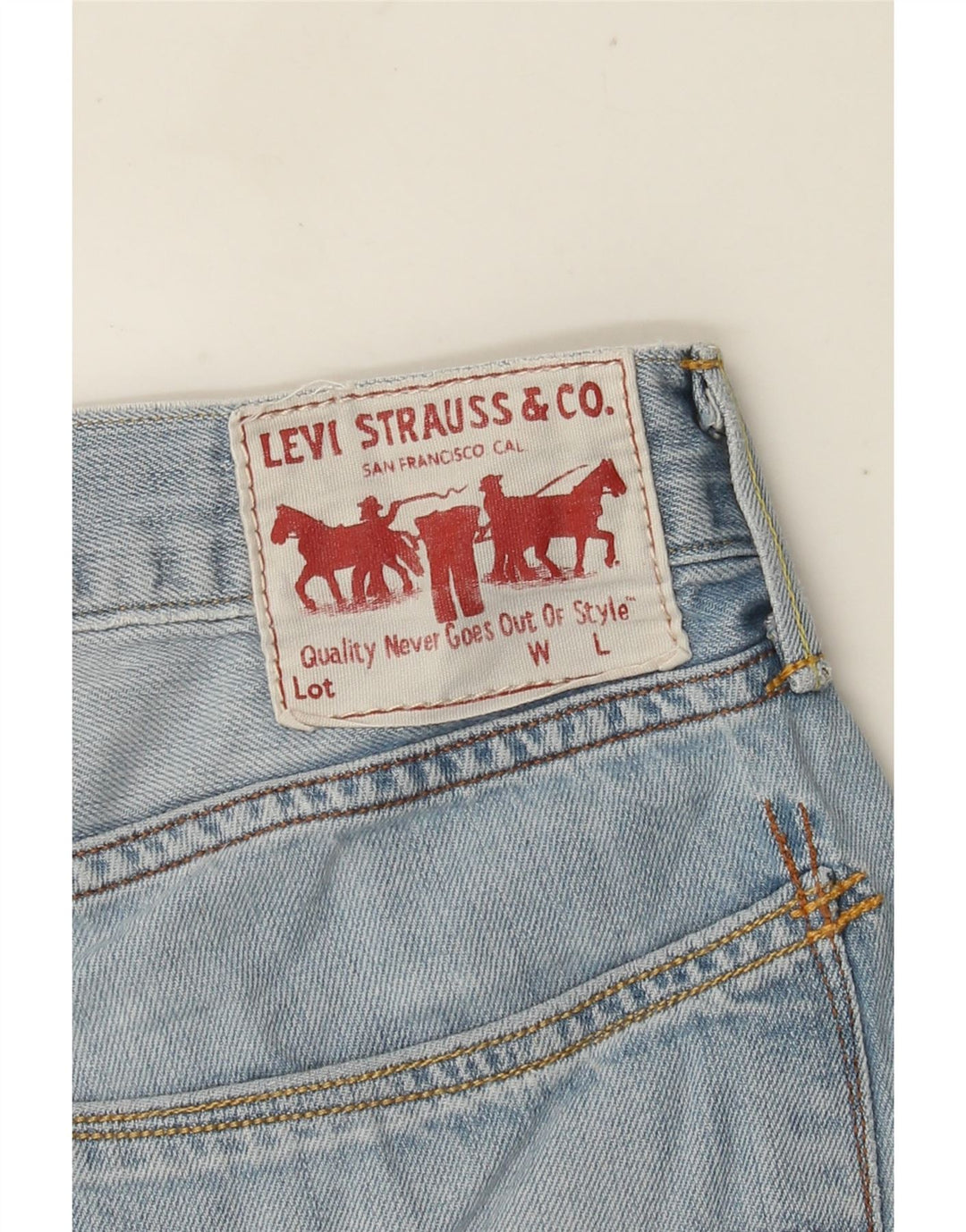 Levi's Herre 504 denimshorts W32 mellemblå bomuld