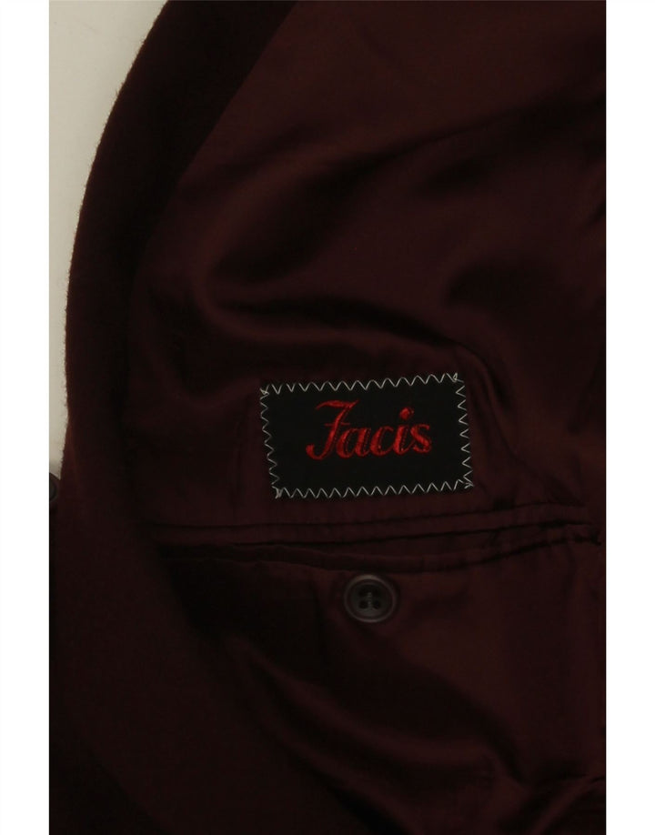 Facis Herre Longline 2-knaps blazerjakke IT 52 XL Burgundy Virgin Wool
