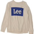 LEE Mens Graphic Sweatshirt Jumper Medium White Cotton