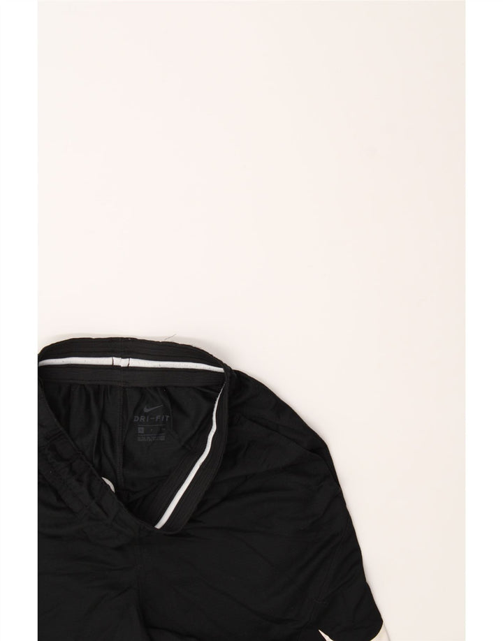 NIKE Mens Dri Fit Graphic Sport Shorts Small  Black Polyester Vintage Nike and Second-Hand Nike from Messina Hembry 