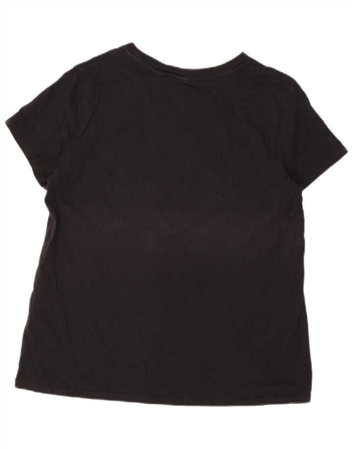Levi's Dame T-Shirt Top UK 16 Stor Sort Bomuld
