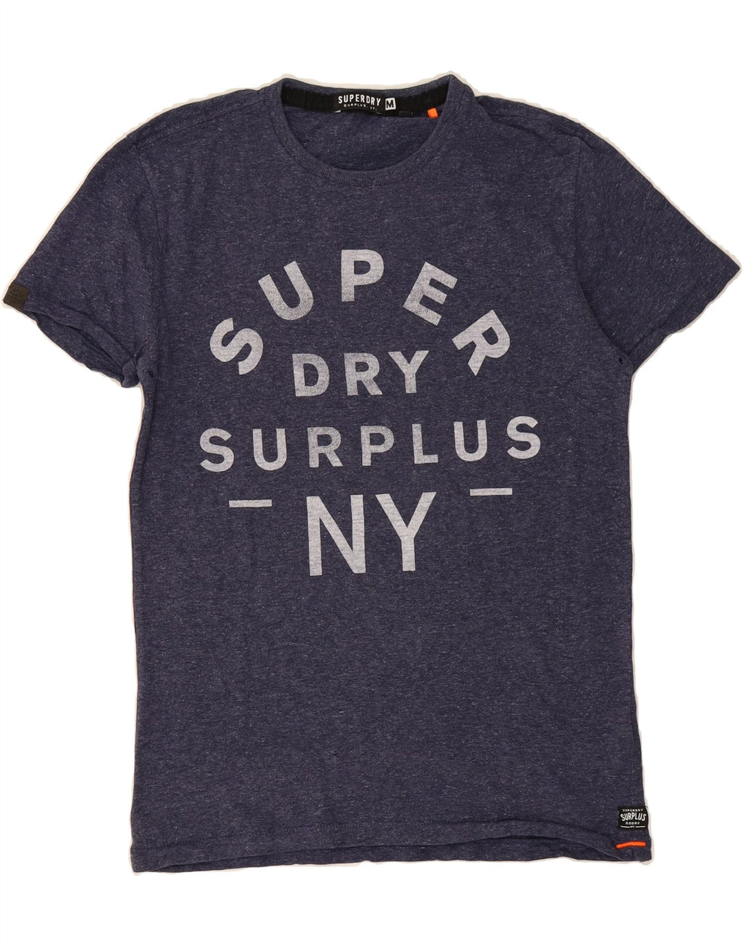 SUPERDRY Mens Graphic T-Shirt Top Medium Navy Blue Cotton Vintage Superdry and Second-Hand Superdry from Messina Hembry 