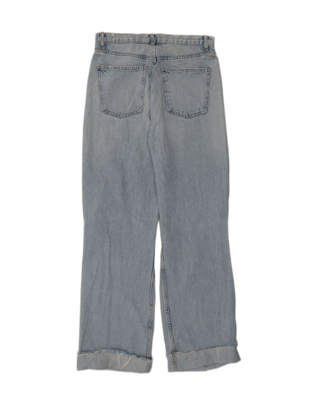 Zara Dame Distressed High Waist Jeans EU 40 Medium W30 L31 Blå