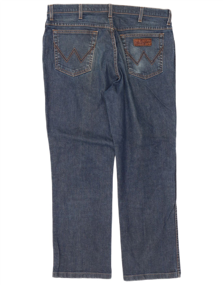 Wrangler Herre Texas Stretch Straight Jeans W38 L29 Blå Bomuld