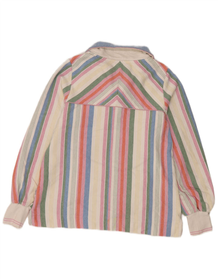 Joules Dame Zip Neck Sweatshirt Jumper UK 8 Small Multicolored Striped
