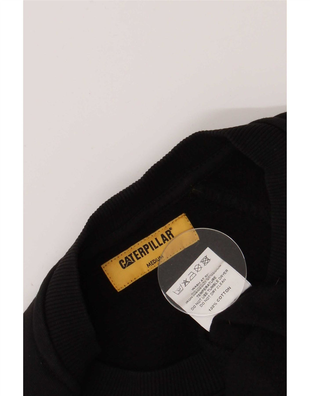 Caterpillar Herre Grafisk Sweatshirt Jumper Medium Sort Bomuld
