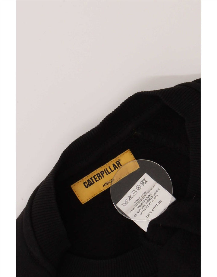 Caterpillar Herre Grafisk Sweatshirt Jumper Medium Sort Bomuld