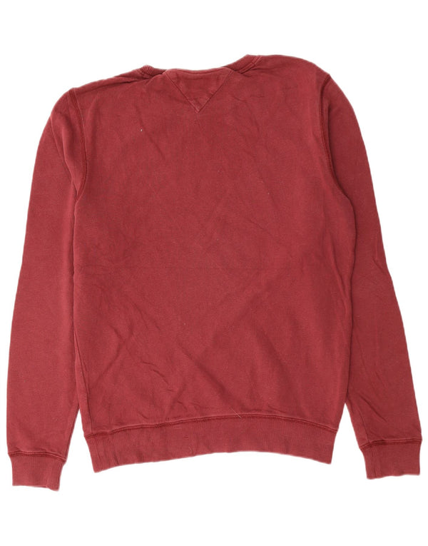 Tommy Hilfiger Mens Sweatshirt Jumper Small Red Cotton