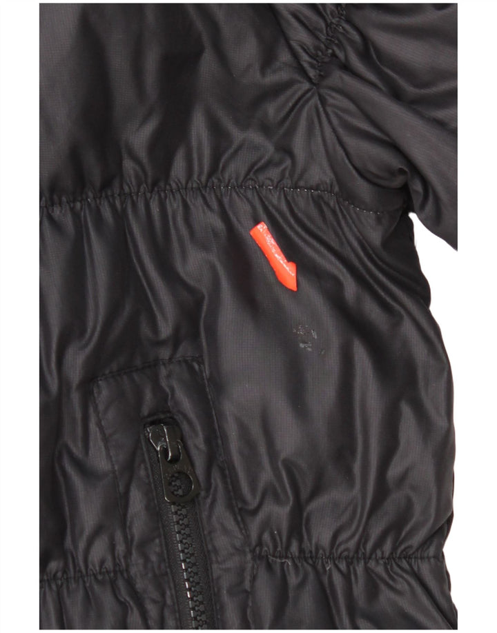 Replay Dame Hooded Padded Jacket UK 14 Large Black Polyamide
