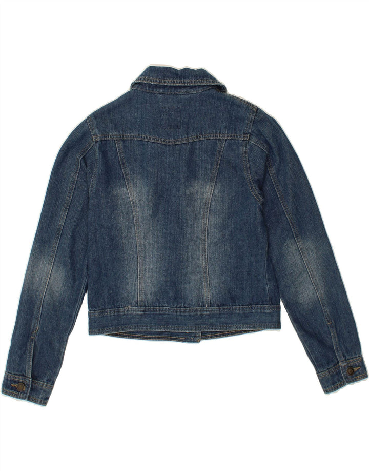 24-7 DENIM Womens Crop Denim Jacket UK 12 Medium Blue Cotton Vintage 24-7 Denim and Second-Hand 24-7 Denim from Messina Hembry 