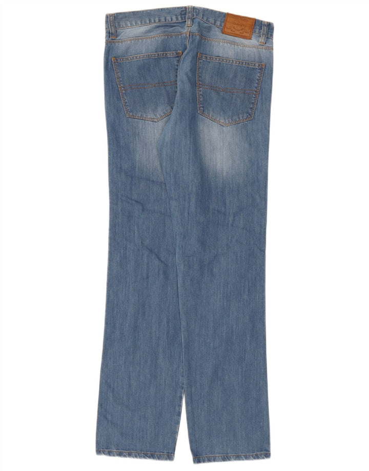 Gant Straight Jeans til mænd W32 L33 Blå Bomuld
