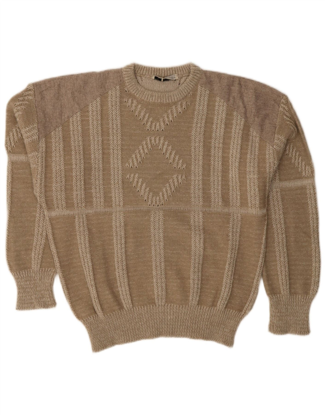 Oscar Forghieri Herre Crew Neck Jumper Sweater Stor Grøn Stribet