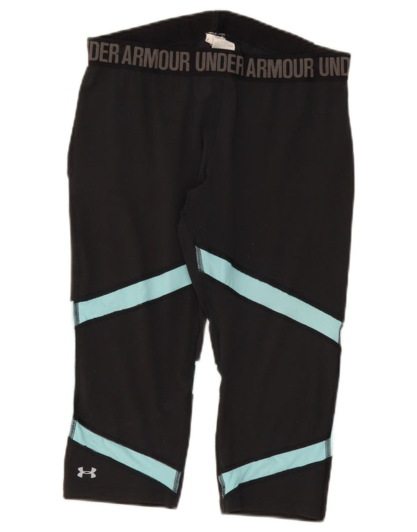 Under Armour Womens Heat Gear Grafiske Leggings UK 14 Large Grey Colourblock