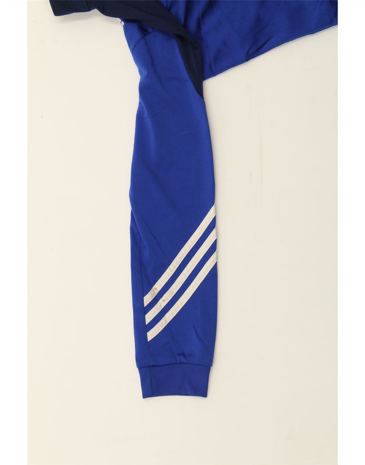 ADIDAS Boys Graphic Tracksuit Top Jacket 11-12 Years Large Blue Polyester Vintage Adidas and Second-Hand Adidas from Messina Hembry 