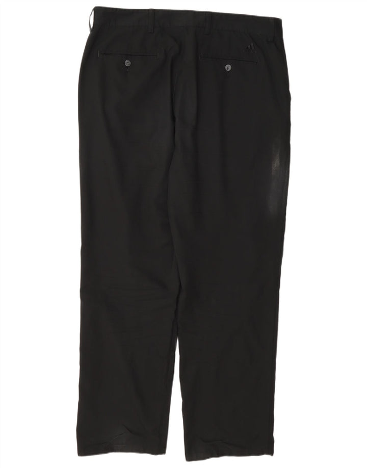 Adidas Straight Chino-bukser til mænd W36 L30 Sort polyester