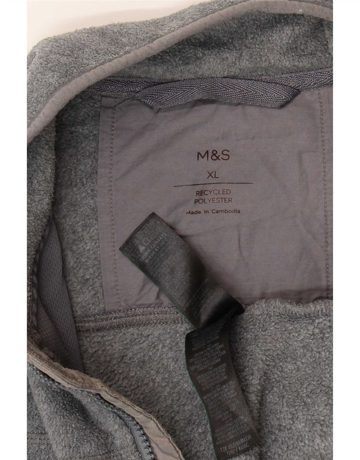 Marks & Spencer Herre Fleecejakke UK 42 XL Grå Polyester