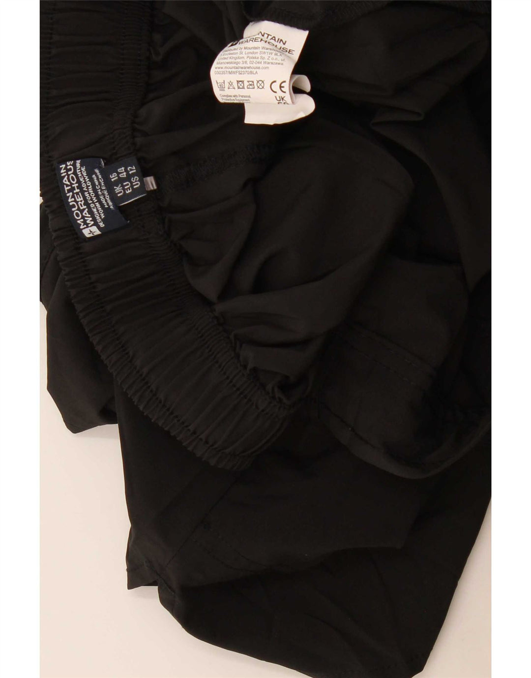 Mountain Warehouse Sportsshorts til kvinder UK 16 Large Black Polyester