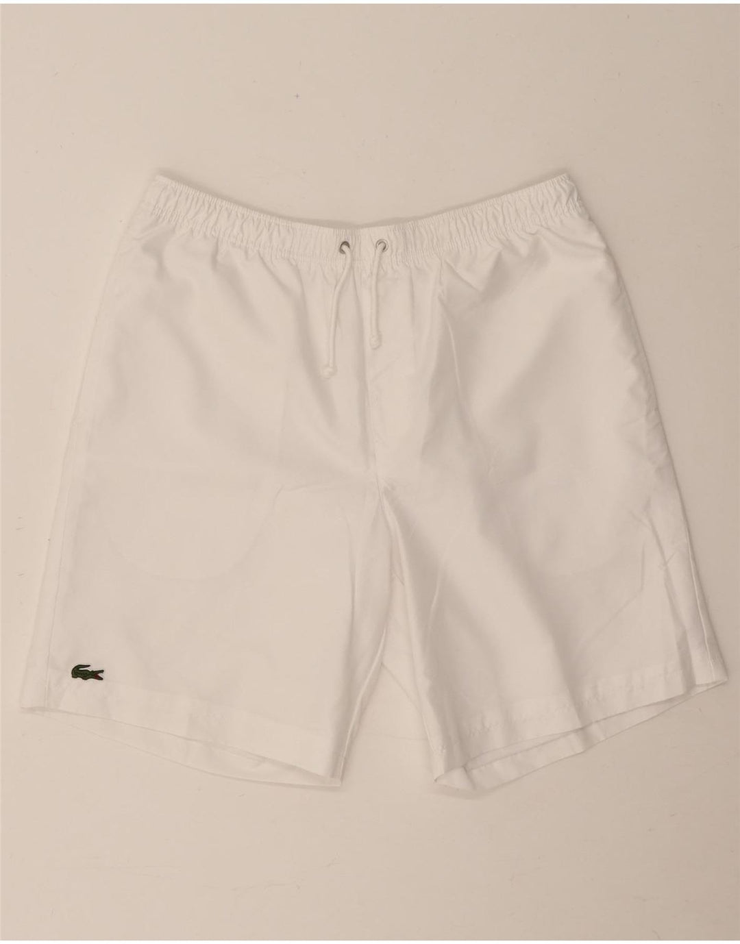 Lacoste Herre Sportshorts Størrelse 4 Medium Hvid Polyester