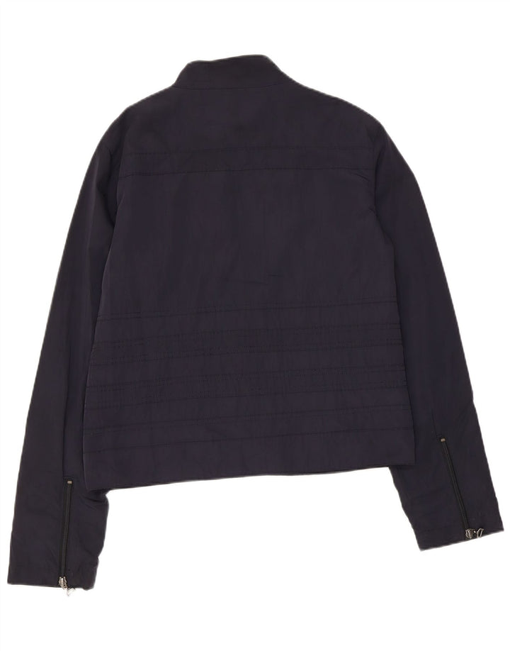 CALVIN KLEIN JEANS Womens Graphic Bomber Jacket UK 18 XL Navy Blue
