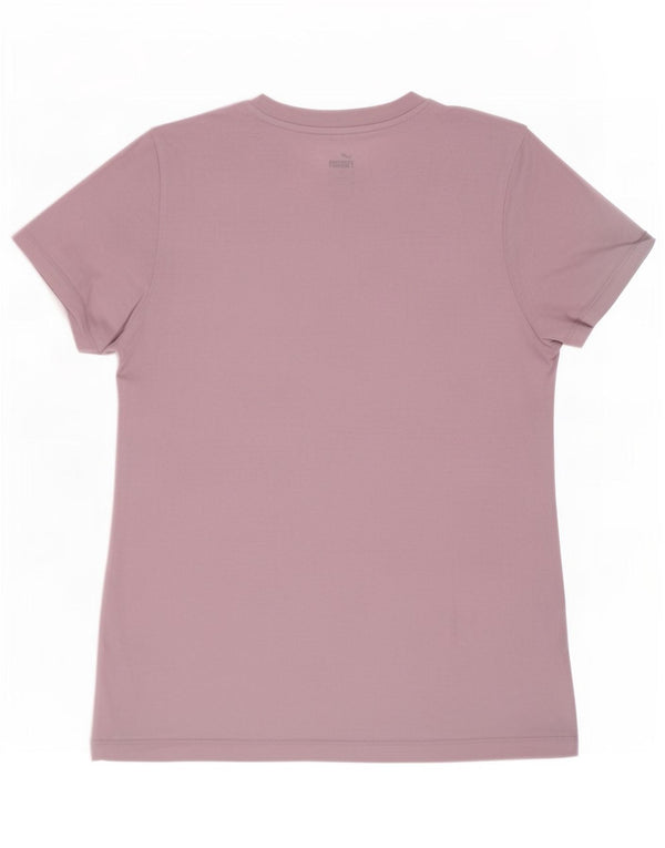 Puma T-Shirt Top UK 12 Medium Pink Colourblock