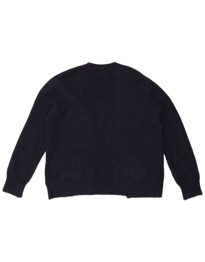 Fat Face Dame Cardigan Sweater UK 12 Medium Navy Blue