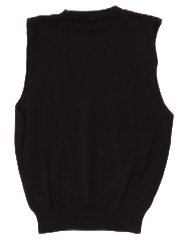 Zara Womens Crop Vest Tank Top UK 8 Small Black Polyester