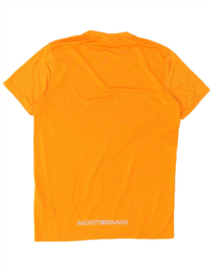 Monterrain Herre T-Shirt Top Lille Orange Polyester