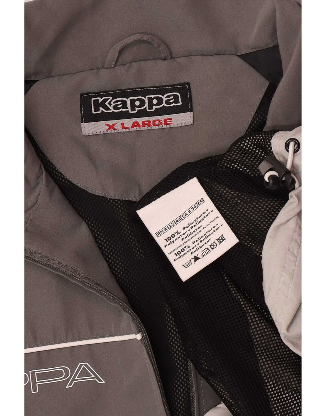 Kappa Træningsdragt til mænd Topjakke XL Grå Colourblock Polyester