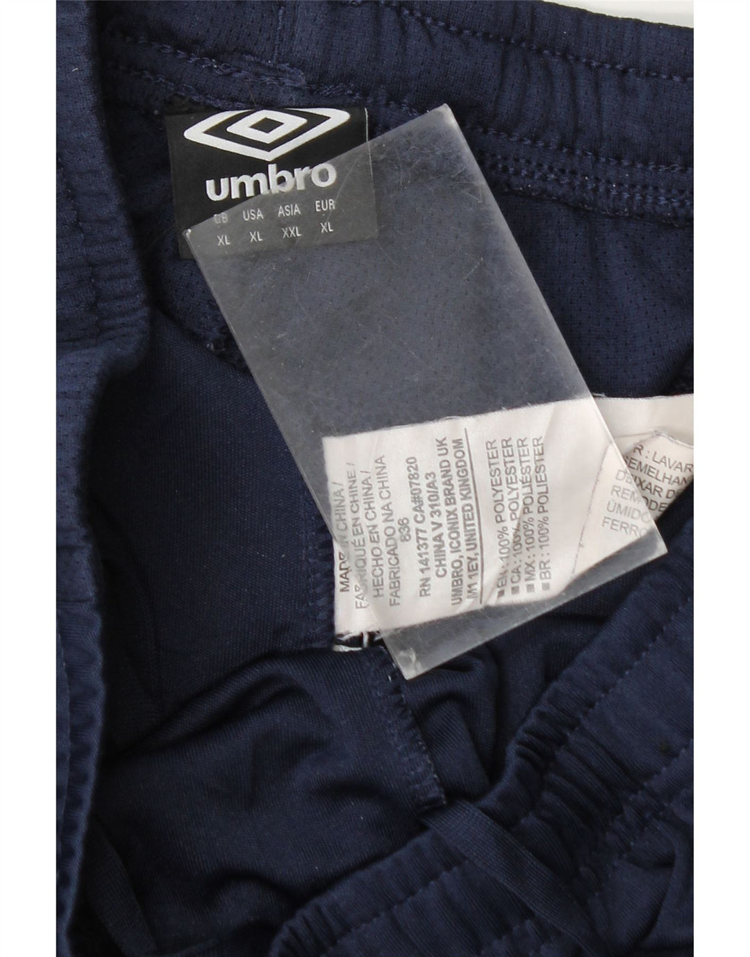 Umbro Womens Graphic Capri træningsdragt Bukser UK 18 XL Navy Blue Polyester