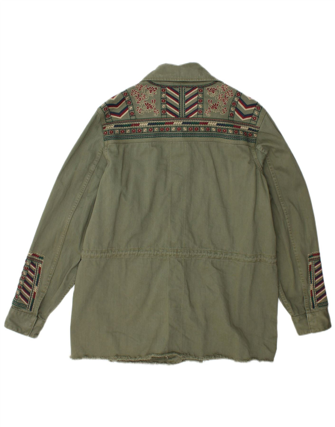 SUPERDRY Militærjakke til kvinder i løs pasform UK 12 Medium Green Fair Isle