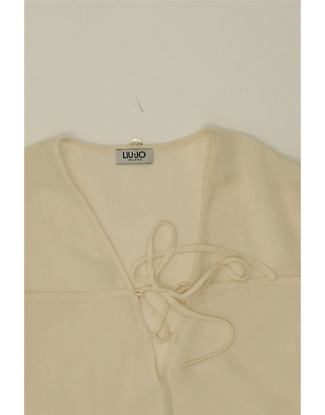LIU JO Womens Long Sleeve Blouse Top IT 42 Medium Off White Viscose Vintage Liu Jo and Second-Hand Liu Jo from Messina Hembry 