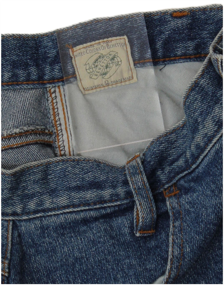 BENETTON Dame Denim Nederdel Medium W28 Blå